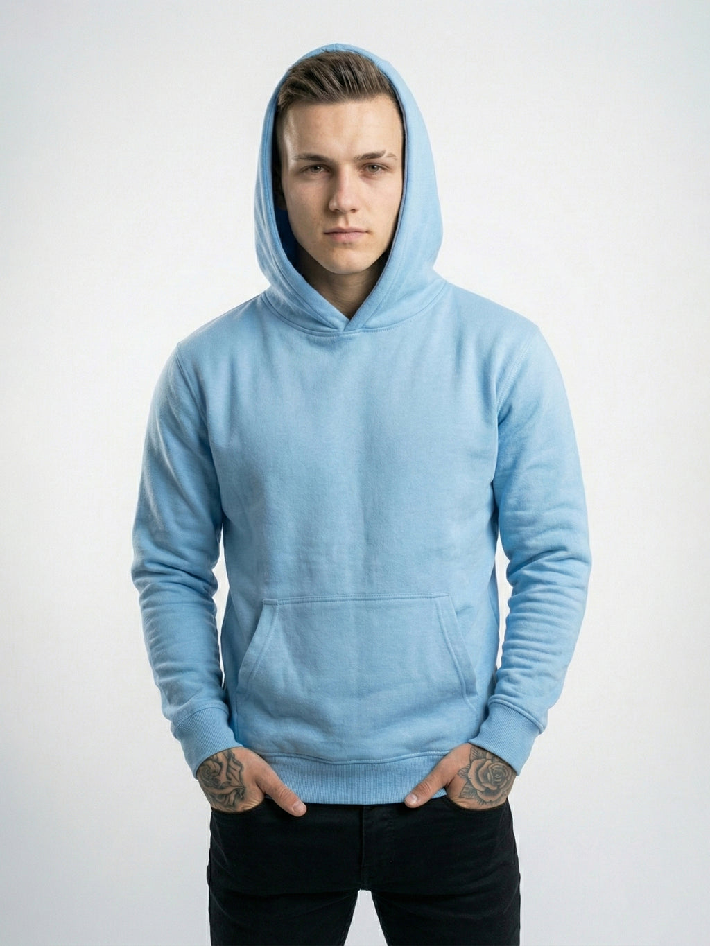 SOLID SKY BLUE HOODIE