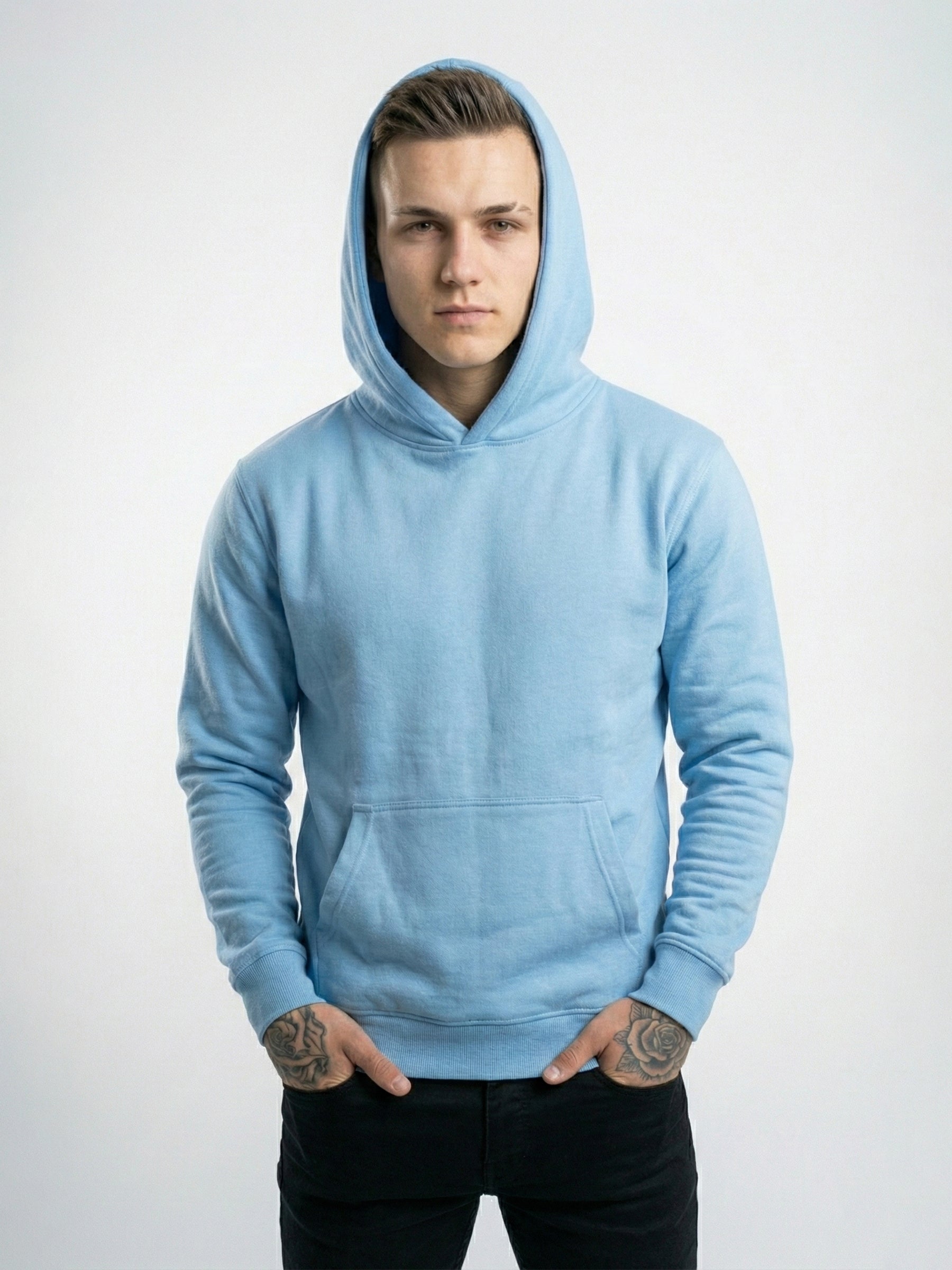 SOLID SKY BLUE HOODIE