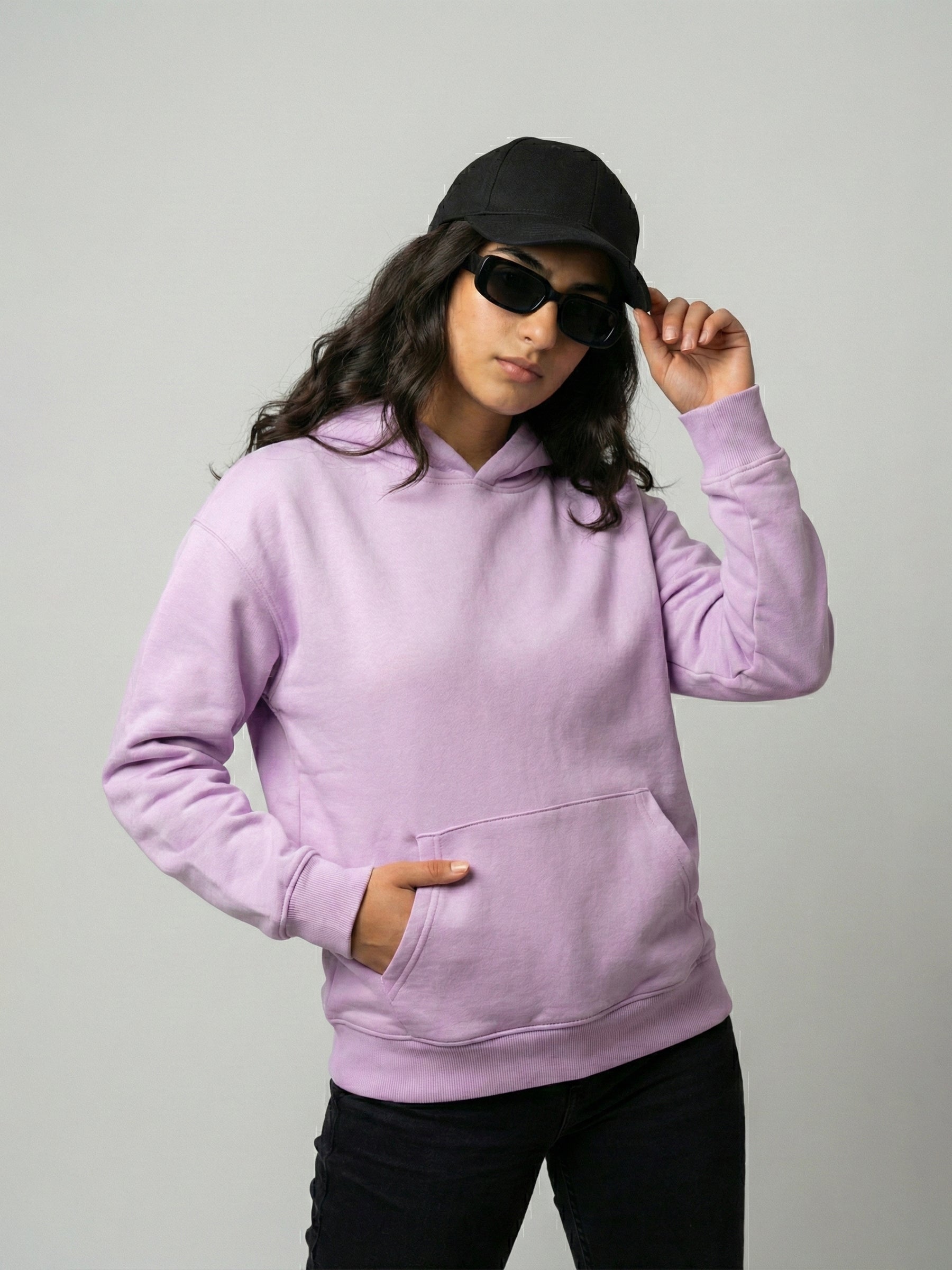 SOLID HOODIE LIGHT PURPLE