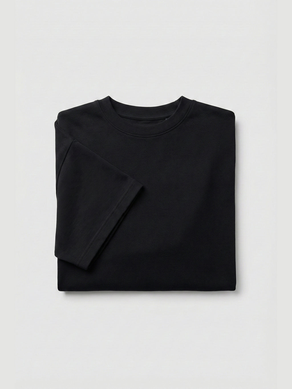 SOLID  BLACK T SHIRT