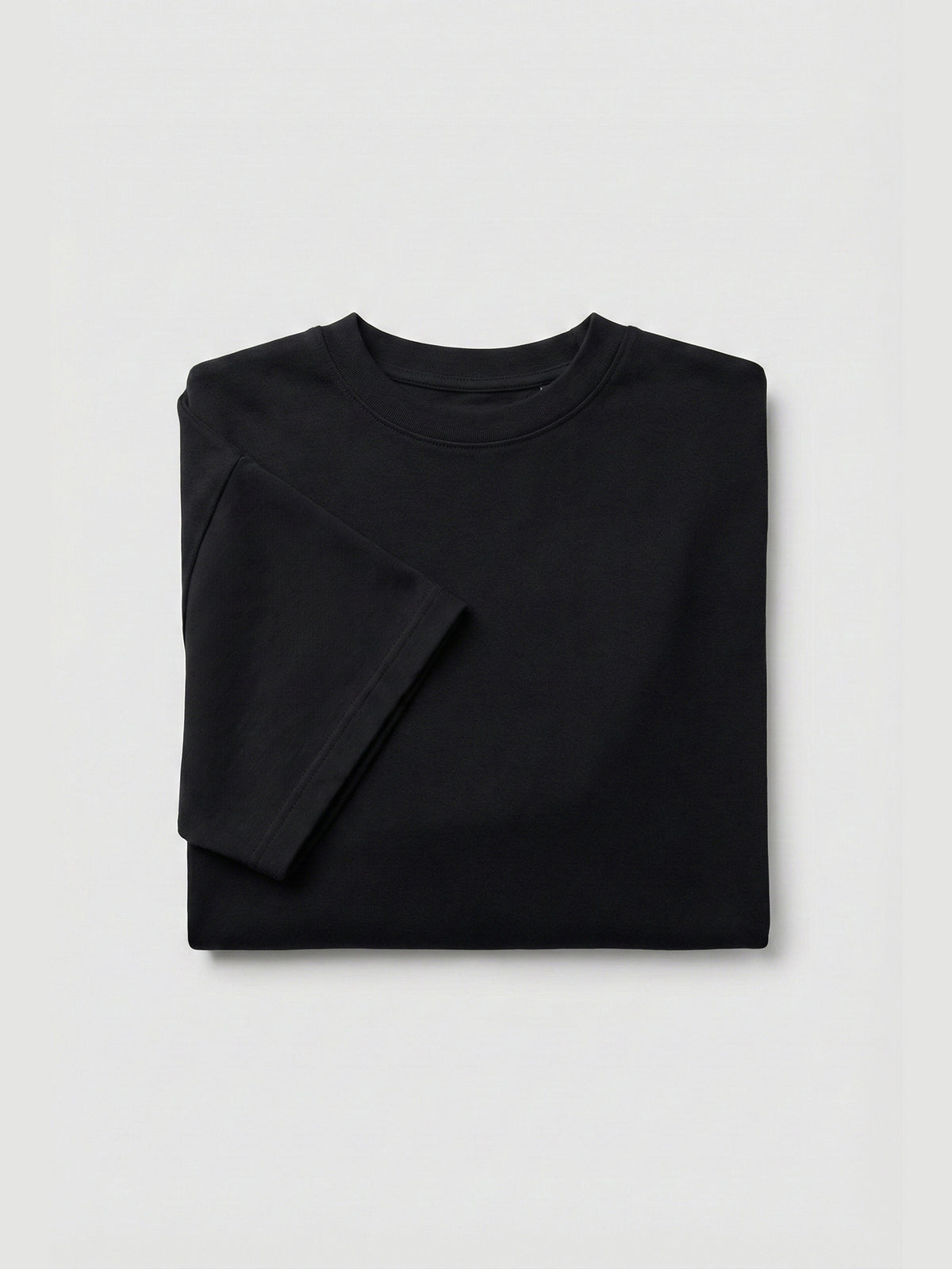 SOLID  BLACK T SHIRT