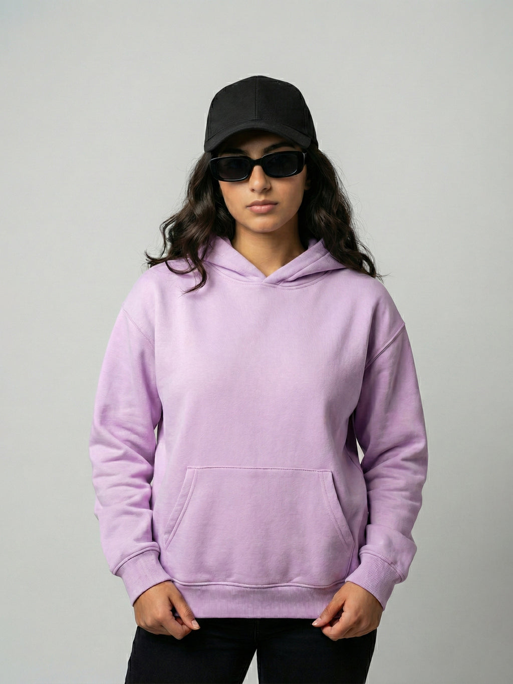 SOLID HOODIE LIGHT PURPLE