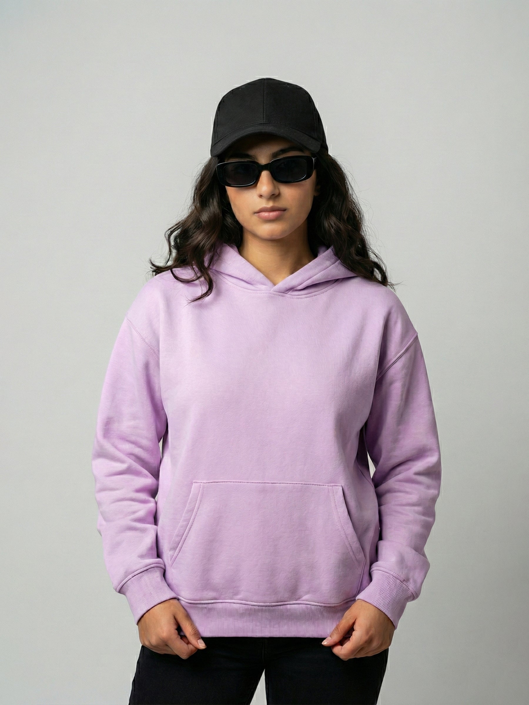 SOLID HOODIE LIGHT PURPLE
