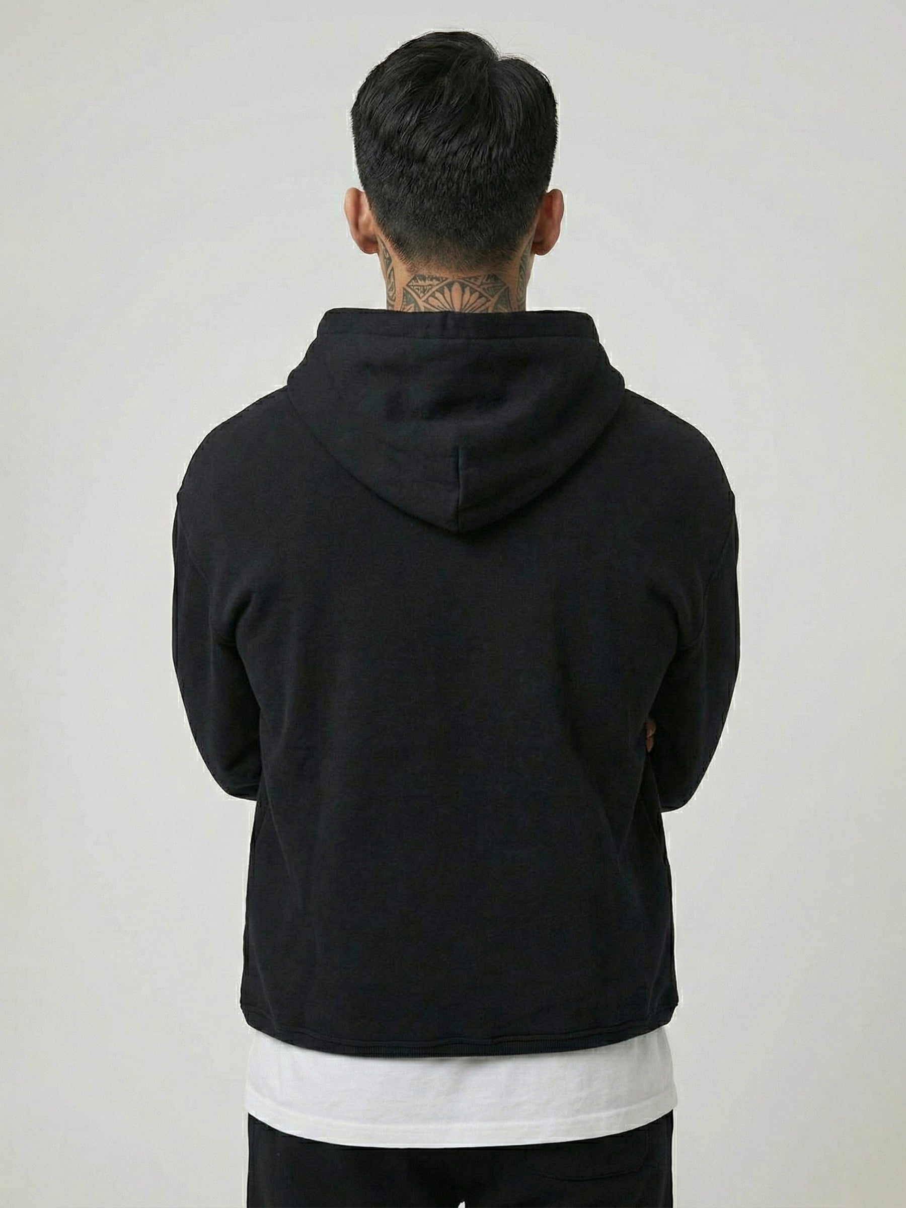 SOLID HOODIE BLACK