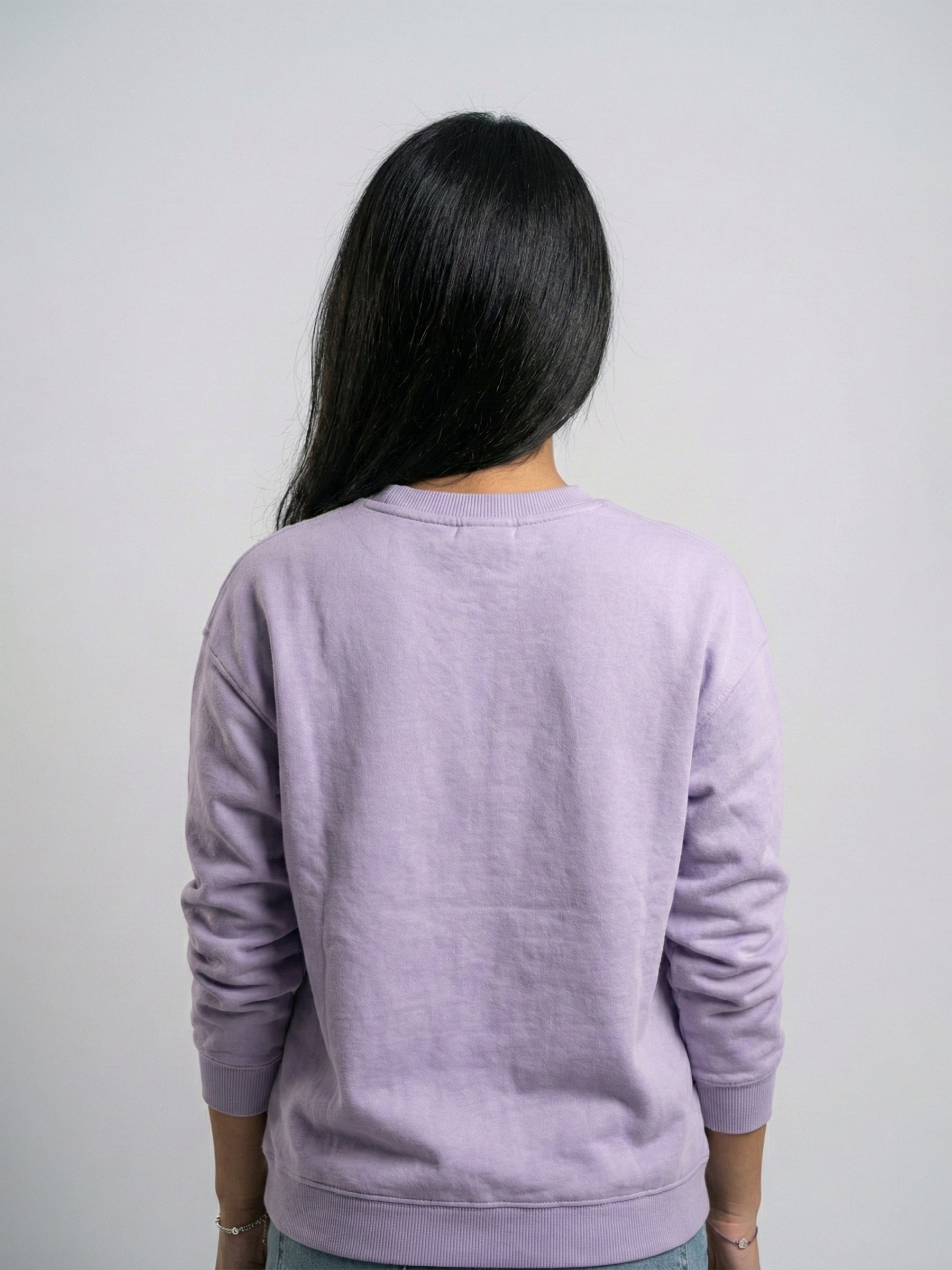 SOLID LIGHT PURPLE SWEATSHIRT