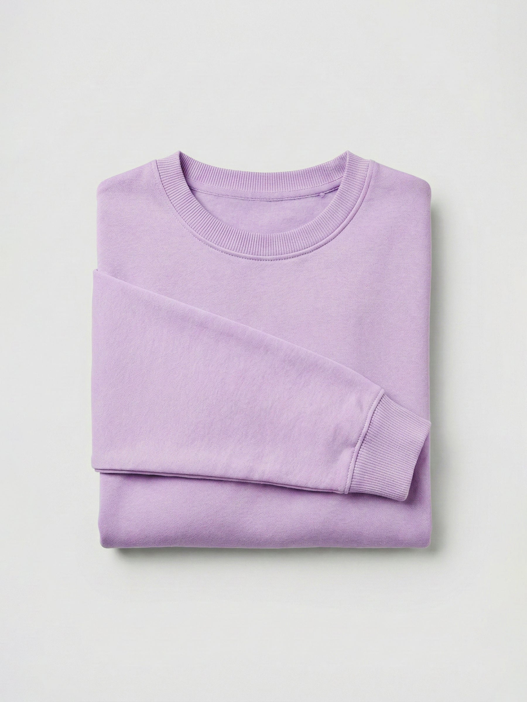 SOLID LIGHT PURPLE SWEATSHIRT
