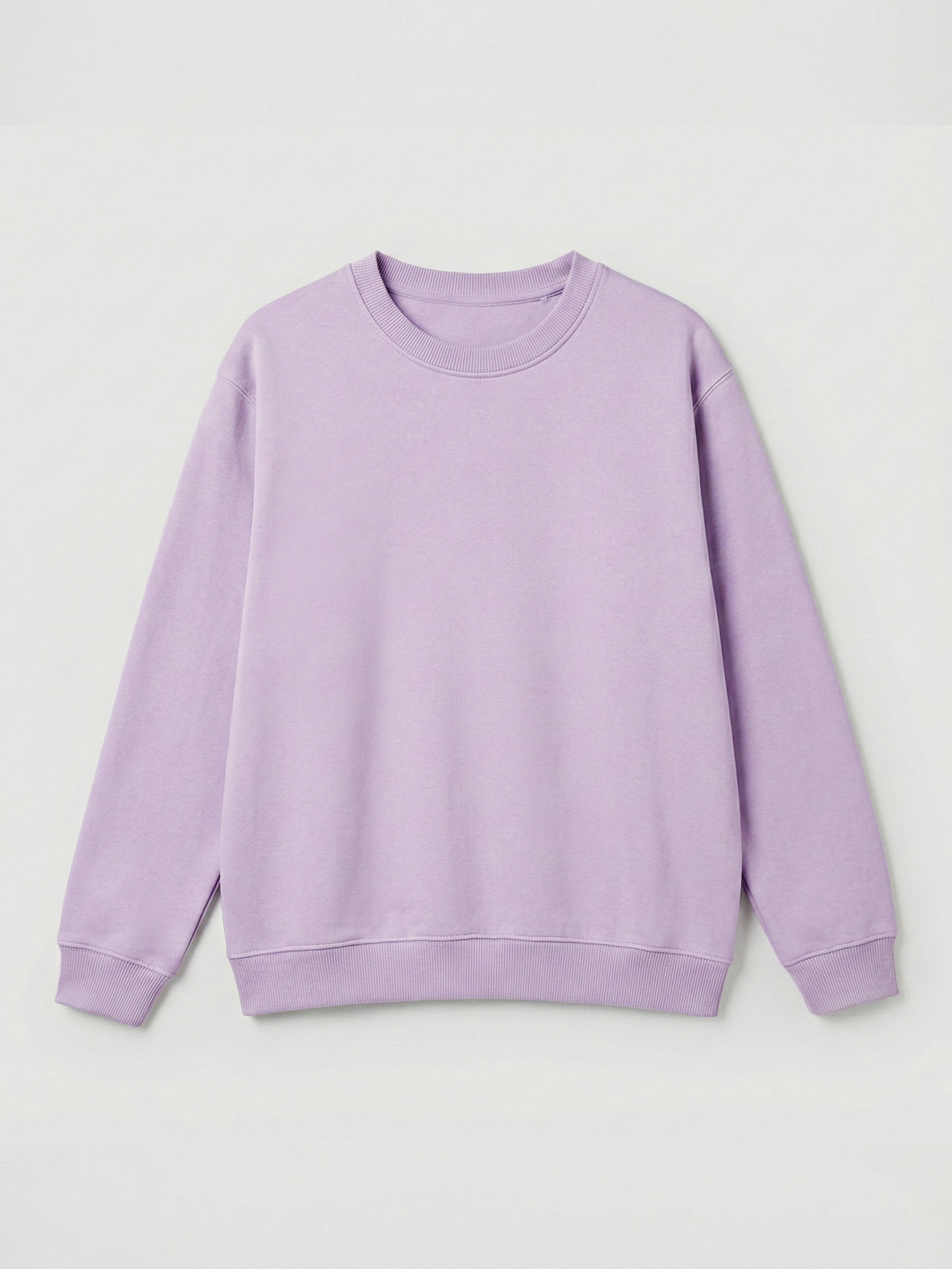 SOLID LIGHT PURPLE SWEATSHIRT