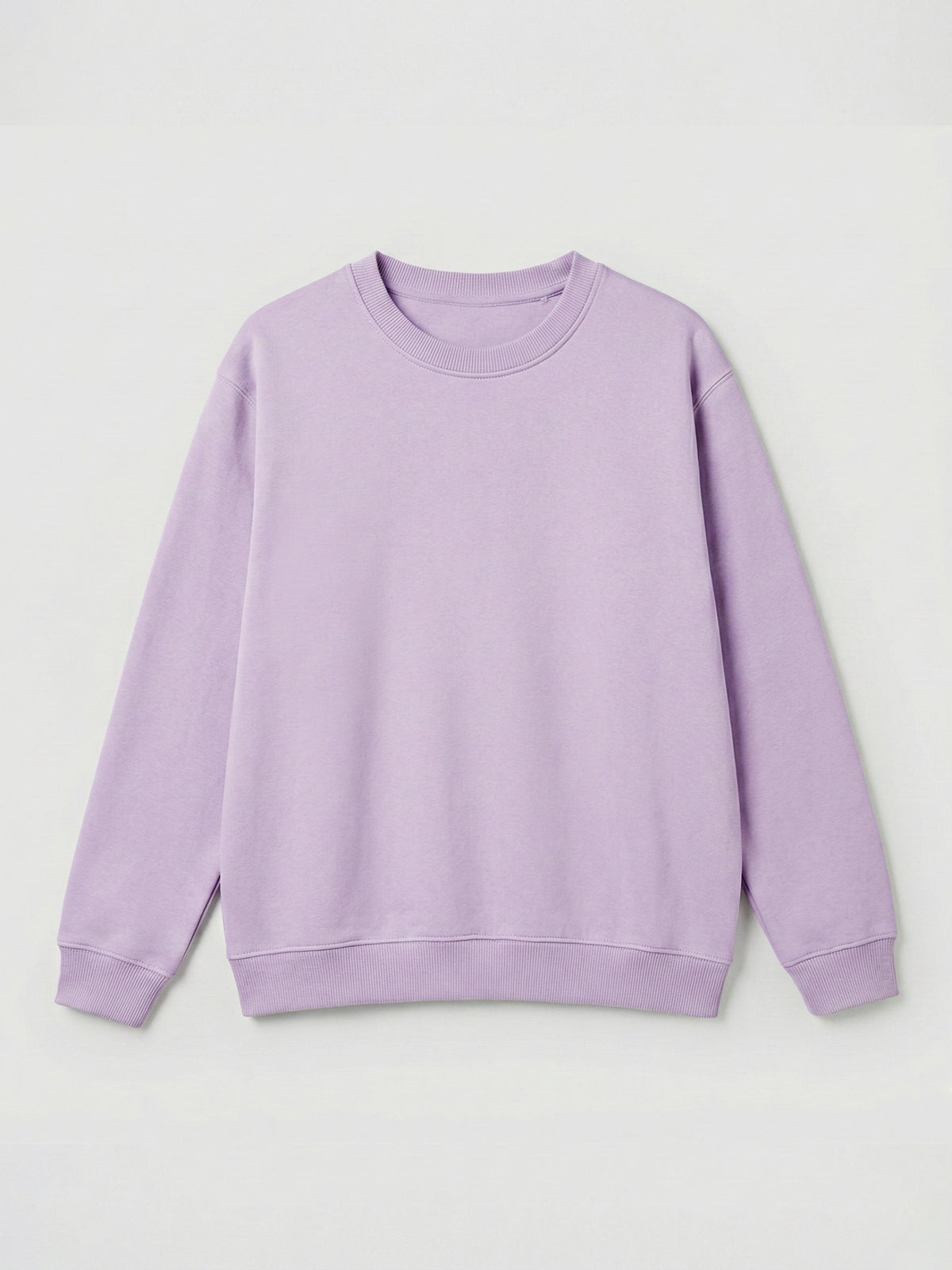 SOLID LIGHT PURPLE SWEATSHIRT