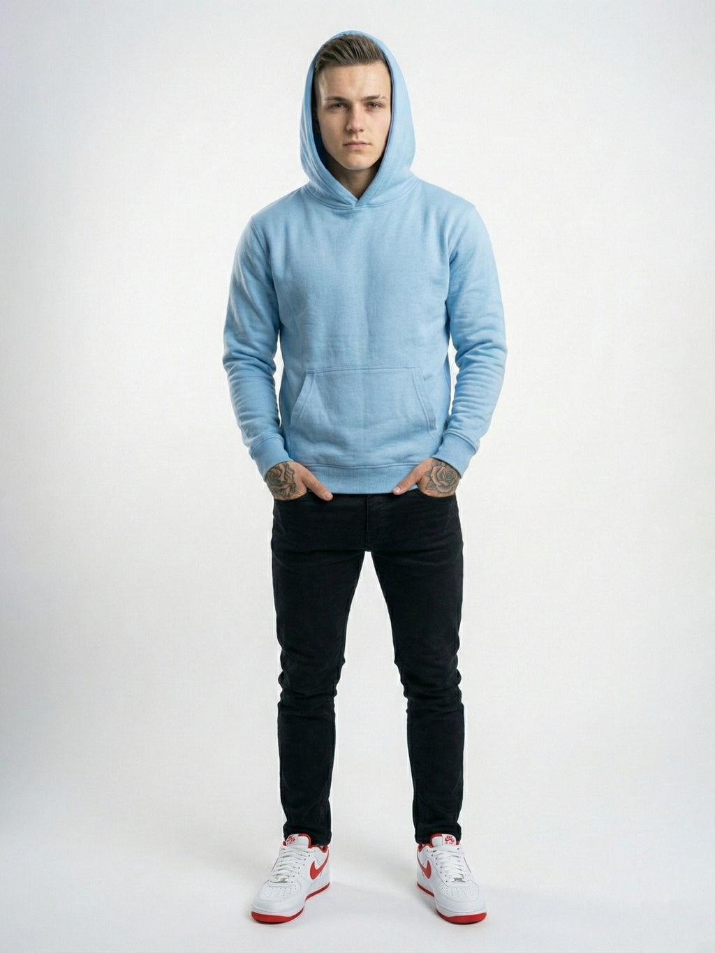 SOLID SKY BLUE HOODIE